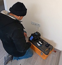 Fiber füzyon kaynak uygulaması